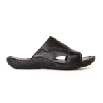 FootGraphy's Mens Leather Slippers - 010 (Black)