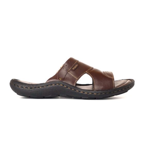 FootGraphy's Mens Leather Mules - 050 (Brown)