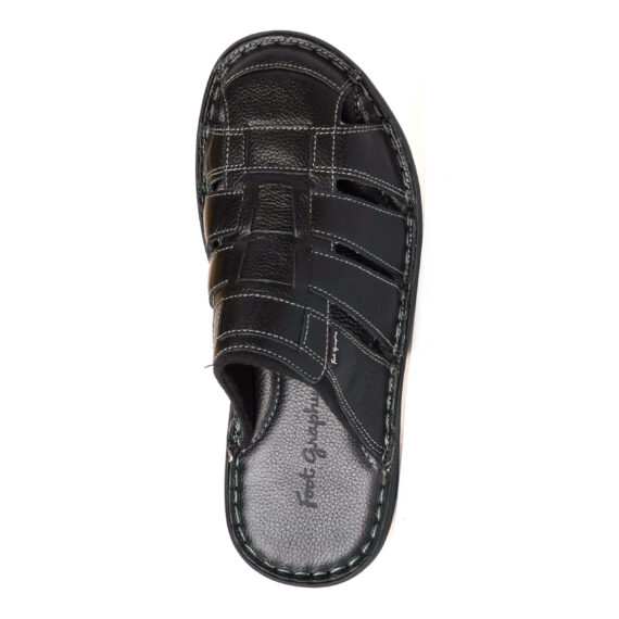 Footgraphy’s Mens Leather Floaters 255 (Black)