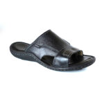 FootGraphy's Mens Leather Slippers - 010 (Black)