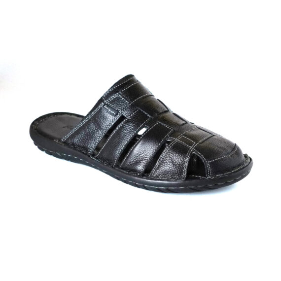 Footgraphy’s Mens Leather Floaters 255 (Black)