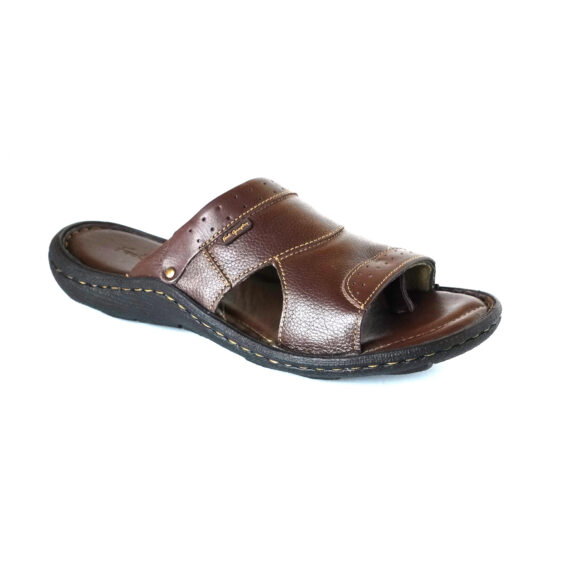 FootGraphy's Mens Leather Mules - 050 (Brown)
