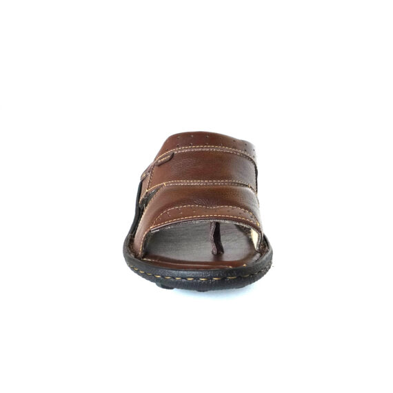 FootGraphy's Mens Leather Mules - 050 (Brown)