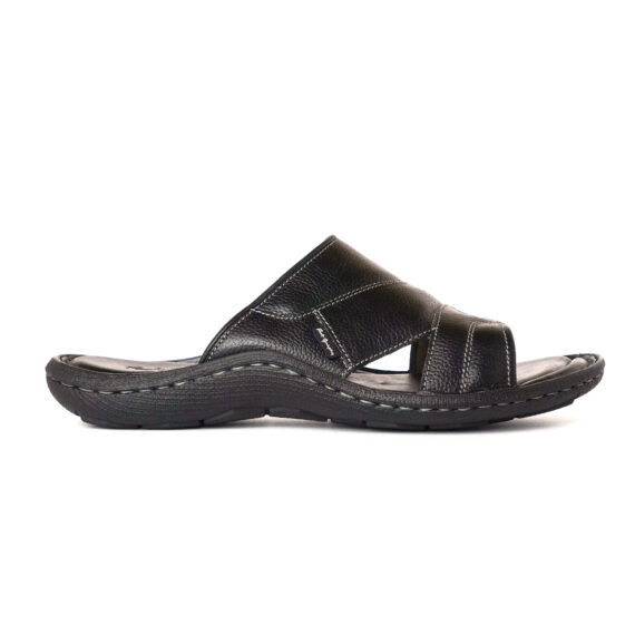 FootGraphy's Mens Leather Mules 7001 (Black)