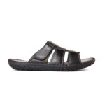 Footgraphy’s Mens Leather Floaters 5105 (Black)