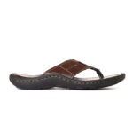 FootGraphy's Mens Leather Flip-Flops - 100 (Brown)