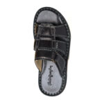 Footgraphy’s Mens Leather Floaters 5105 (Black)