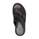 Footgraphy's Mens Leather Mules - 5050 (Black)
