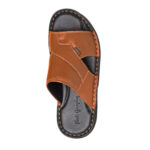 Footgraphy's Mens Leather Mules - 5050 (Tan)