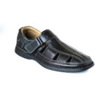 Footgraphy's Mens Leather Floaters - W77 (Black)