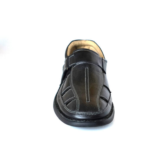 Footgraphy's Mens Leather Floaters - W77 (Black)