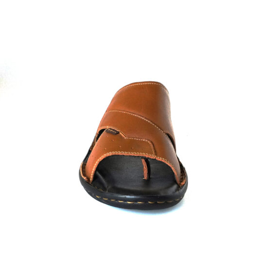 Footgraphy's Mens Leather Mules - 5050 (Tan)