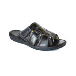 Footgraphy’s Mens Leather Floaters 5105 (Black)