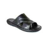 Footgraphy's Mens Leather Mules - 5050 (Black)