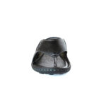 FootGraphy's Mens Leather Flip-Flops - 520 (Black)